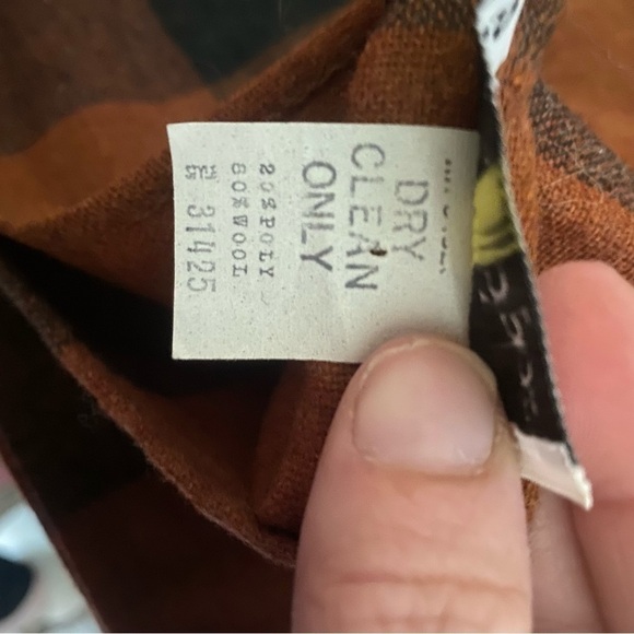 Vintage Plaid Wool Shawl Wrap Robbie Sport Large - Picture 6 of 7